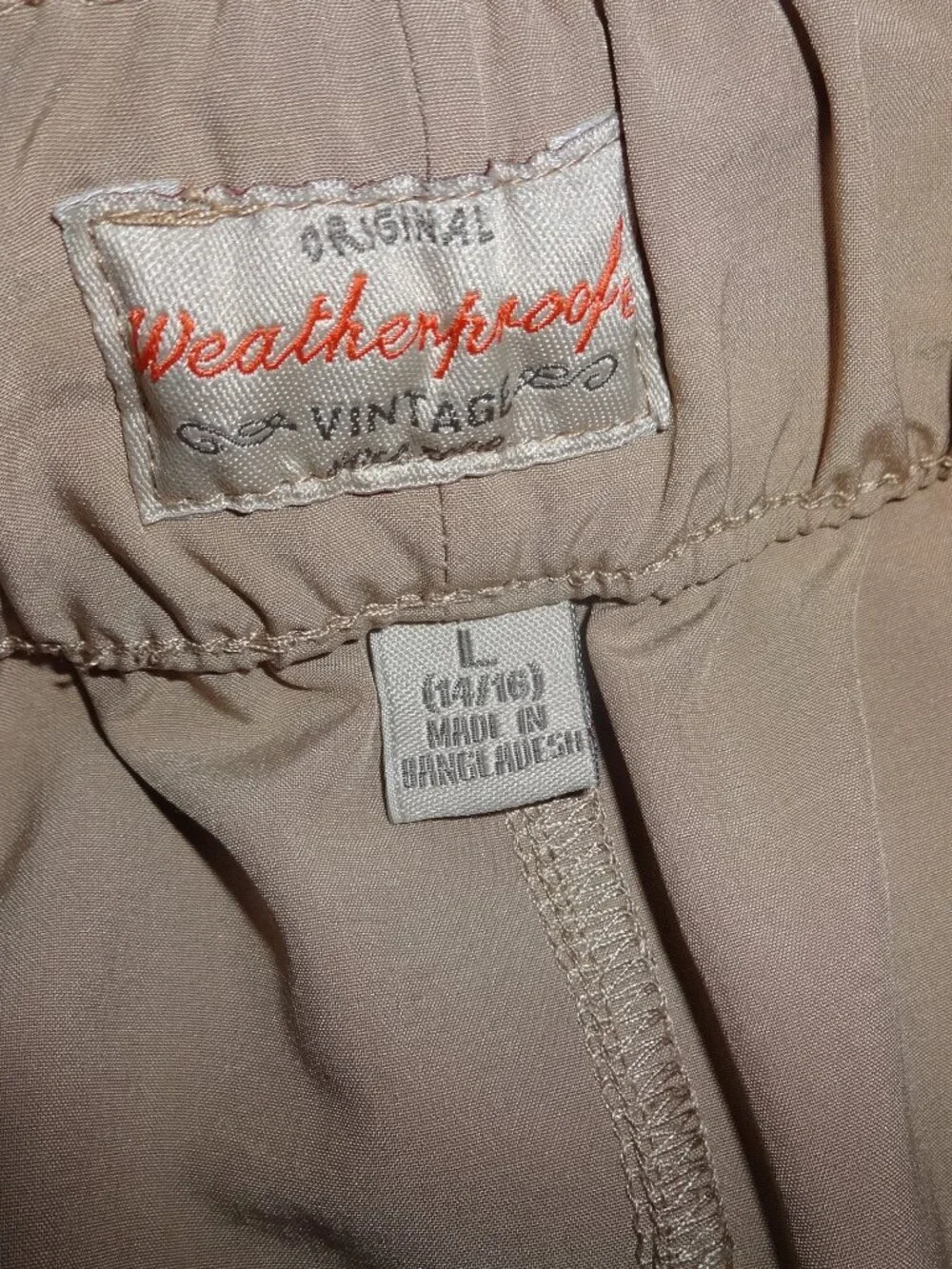 Lot2= WeatherProof Tech/Jogger/cargo pants L 14/16 Elastic Waist tan/brown